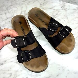 Nature trek slip on outdoor sandals shoes sz 9